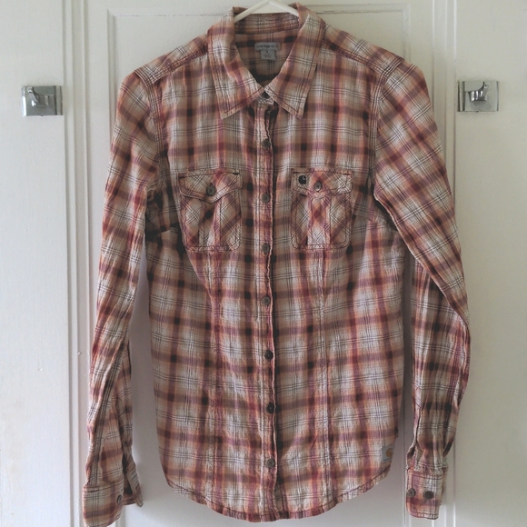 Carhartt lightweight plaid button down shirt - Picture 2 of 2